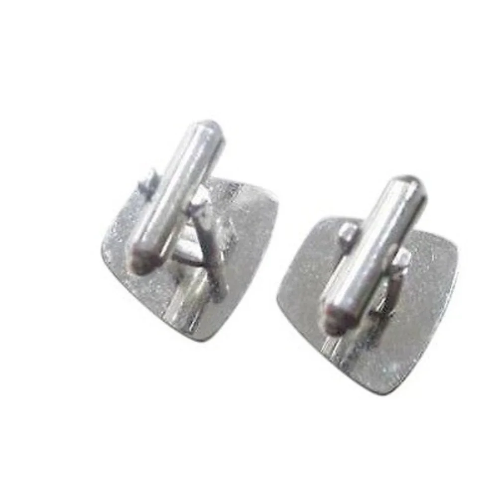Vintage Silver Plated Clear Rhinestone Star Men's Cuff links‎ Men's Jewelry